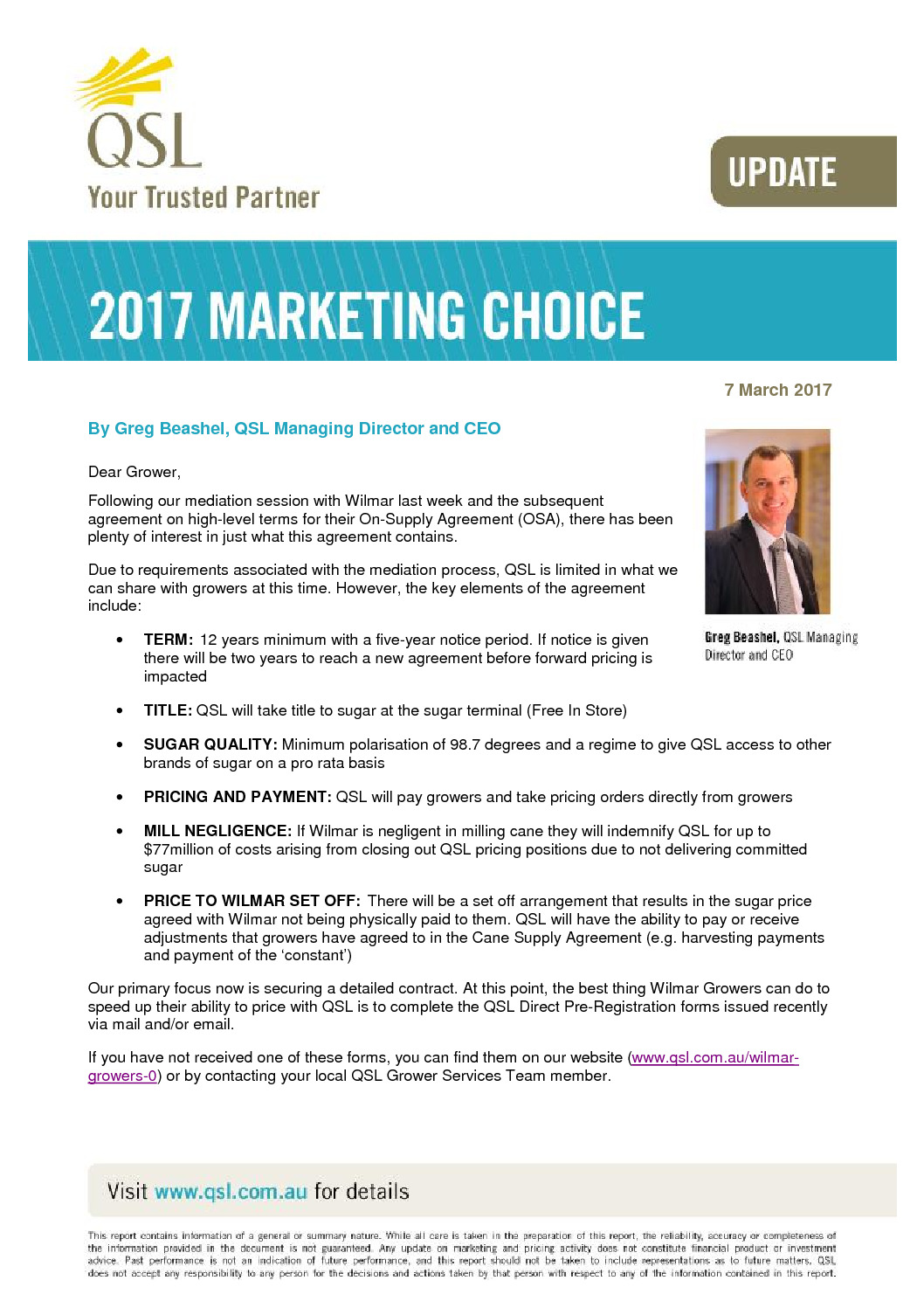 thumbnail of Marketing Choice Update – 7 March 2017