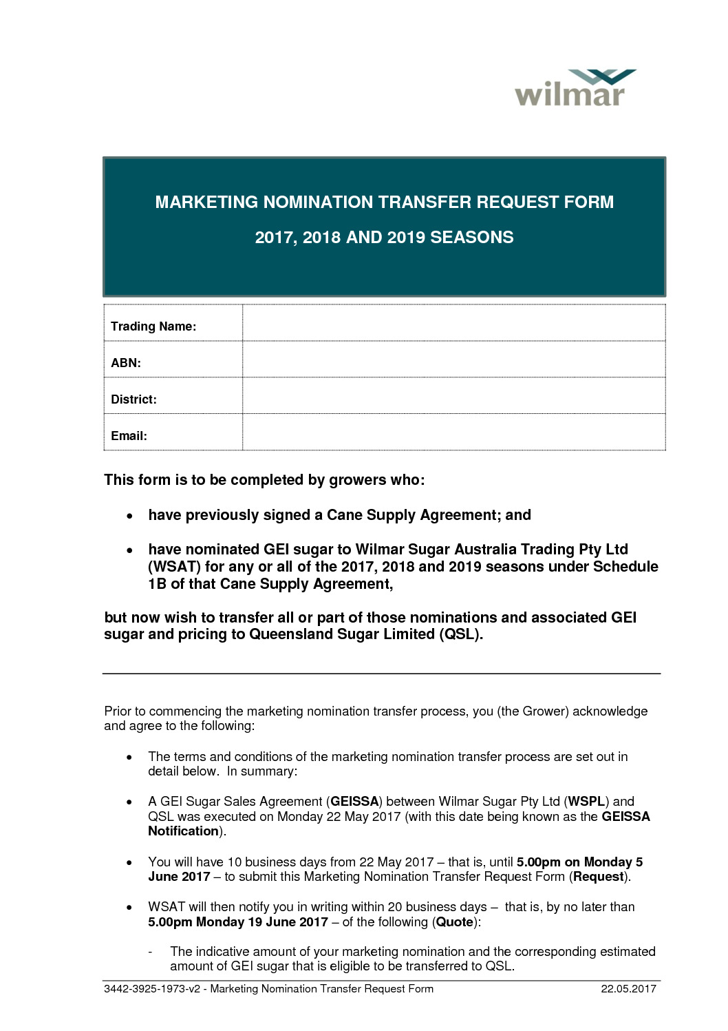thumbnail of Marketing Nomination Transfer Request Form