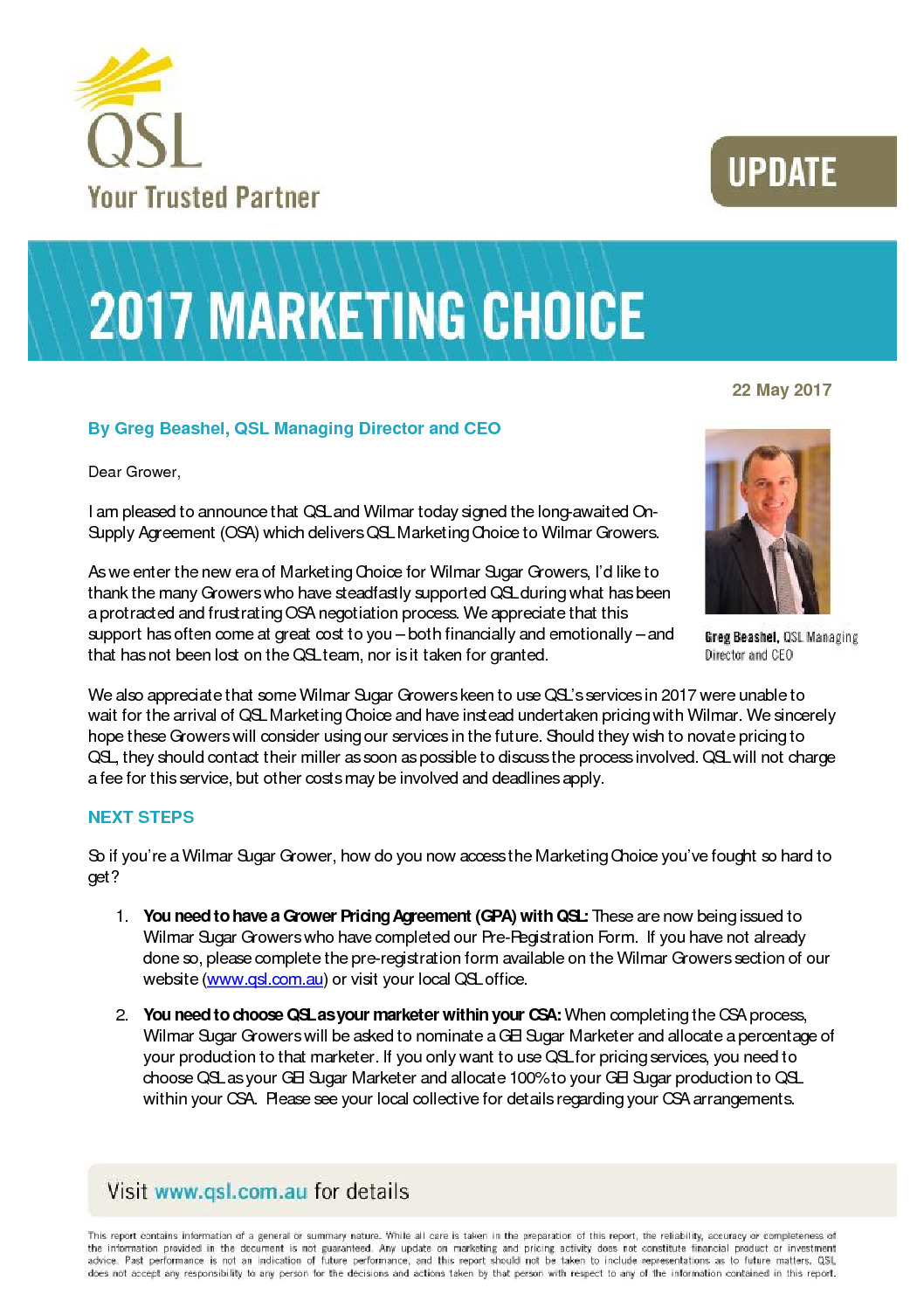 thumbnail of QSL Marketing Choice Update – 22 May 2017 – FINAL