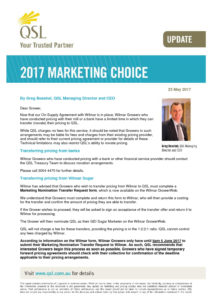 thumbnail of QSL Marketing Choice Update – 23 May 2017