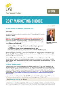 thumbnail of Marketing Choice Update – 15 June 2017