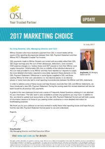 thumbnail of QSL Marketing Choice Update – 14 July 2017