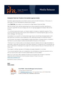 thumbnail of SRA Media Release – Growing the Next Crop of Leaders