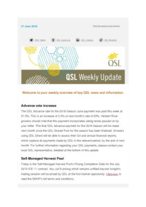 thumbnail of QSL Weekly Update – 21 June 2019