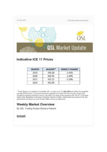 thumbnail of QSL Market Update – ending 16 July 2019