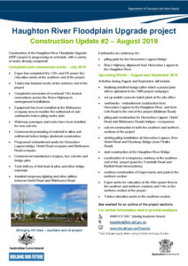 thumbnail of Haughton River Floodplain Upgrade project – construction update #2