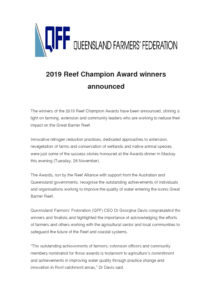thumbnail of 2019 Reef Champion Award winners announced