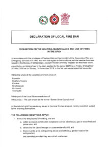thumbnail of Declaration of Local Fire Ban
