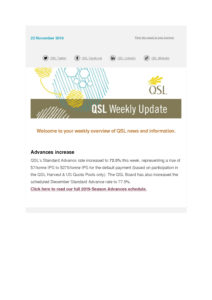 thumbnail of QSL WEEKLY UPDATE – 22 November 2019
