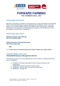 thumbnail of Detailed infoamrtion forward farming