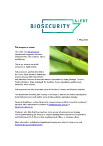 thumbnail of BIOSECURITY ALERT – FALL ARMYWORM UPDATE
