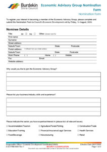 thumbnail of Economic Advisory Group Nomination Form