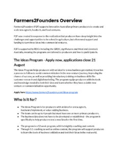 thumbnail of F2F Ideas Program – Fact Sheet_