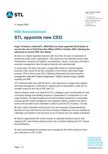 thumbnail of NSX Announcement – STL CEO appointment