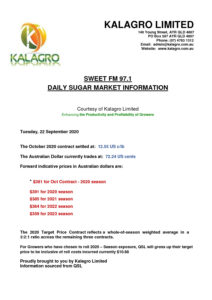 thumbnail of Sweet FM – Daily Sugar Market Report