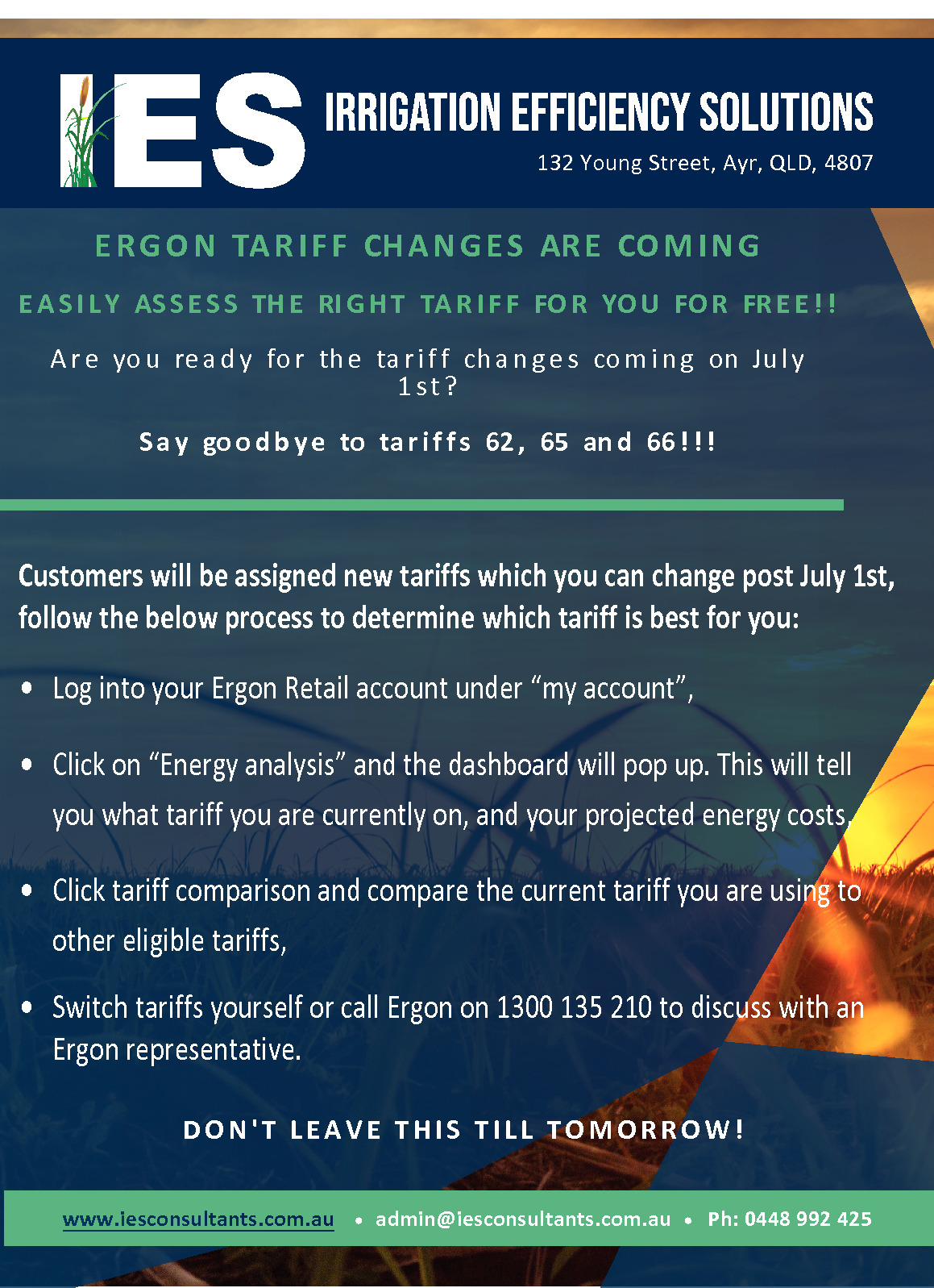 thumbnail of Ergon Tariff change – 1st July 2021
