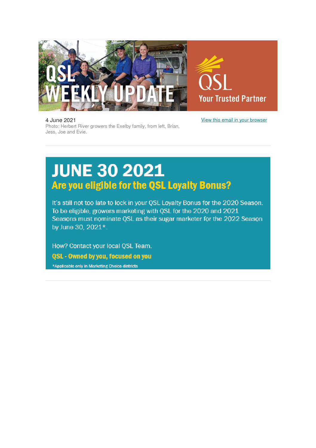 thumbnail of QSL Weekly Update – 4 June 2021