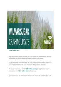 thumbnail of Wilmar Crushing Update – 2nd July 2021