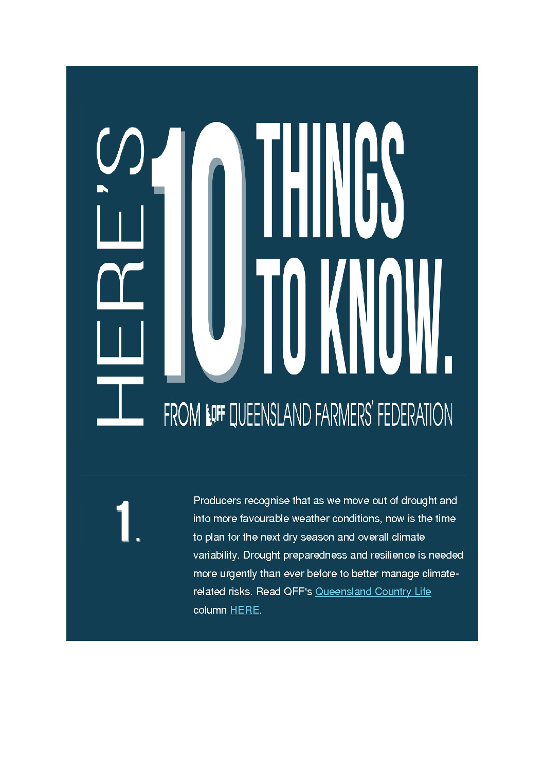 thumbnail of QFF 10 thing to know – 30th August 2021