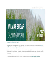 thumbnail of Wilmar Crushing Update – Friday, 24th September 2021