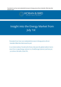 thumbnail of Horan & Bird – media Release – From July 1st we have seen substantial increases to Energy prices all over Australia